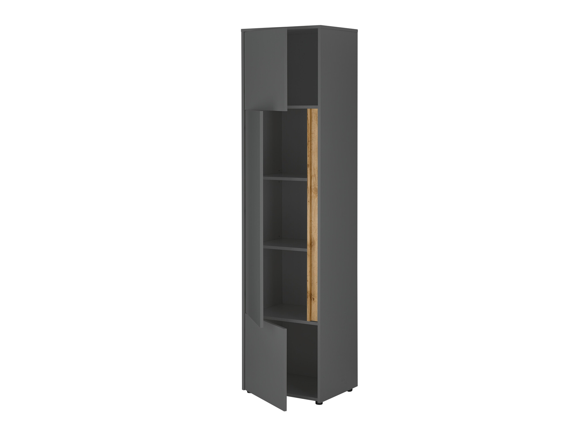 Bookcase Elbsori 103 (Anthracite + Wotan Oak)