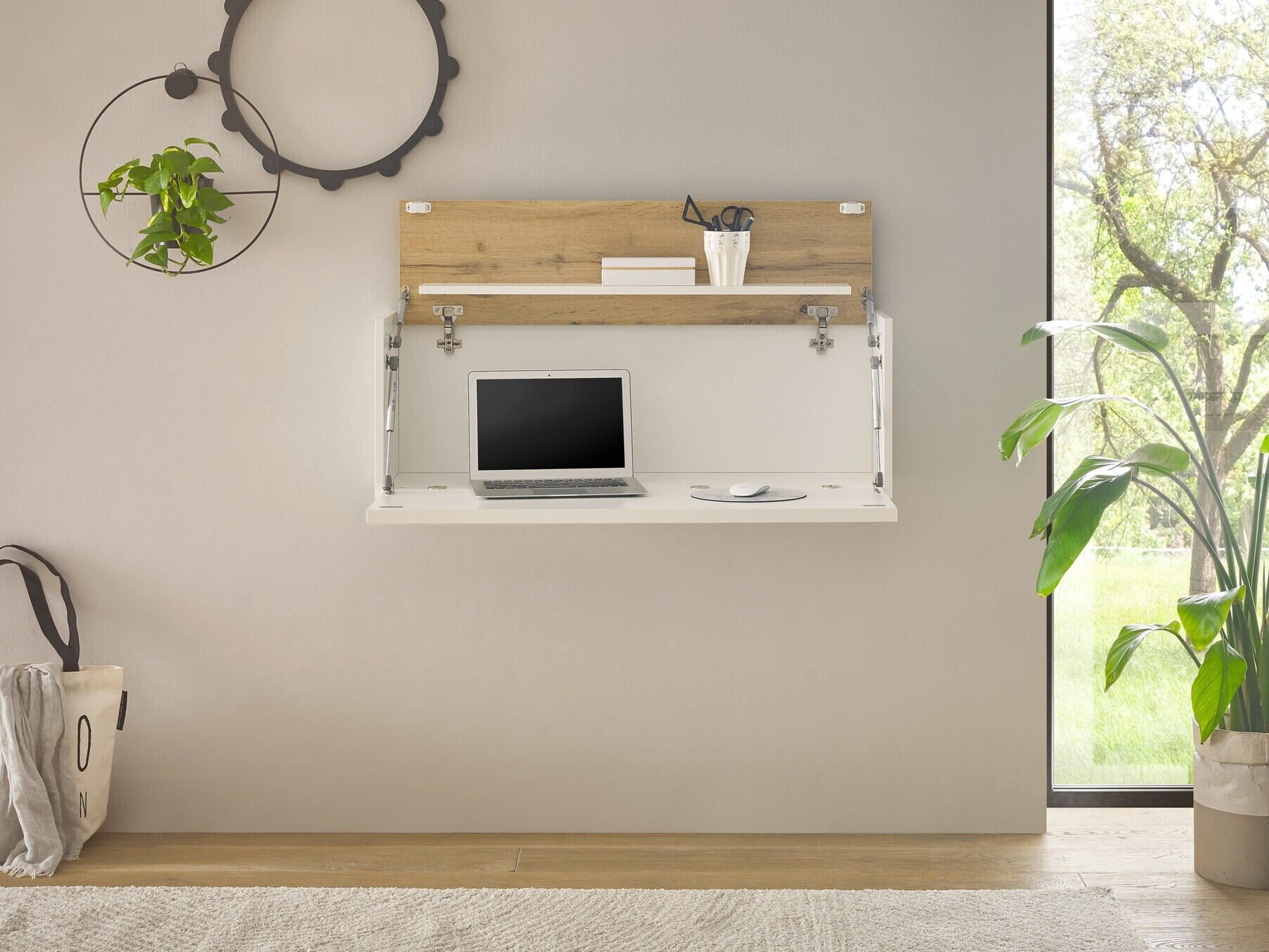 Γραφείο Elbsori 107 (Άσπρο + Δρυς wotan)