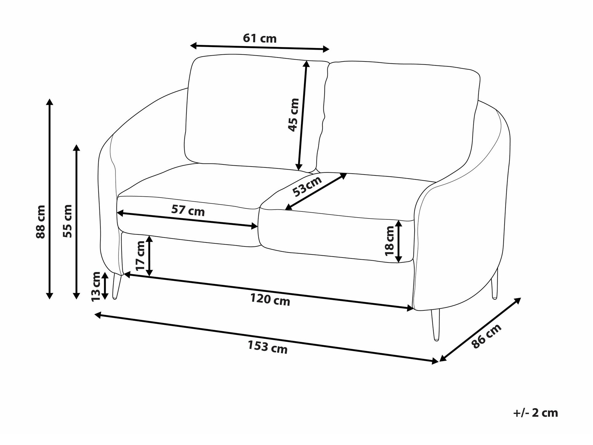 Sofa Berwyn 1802 (Grey)