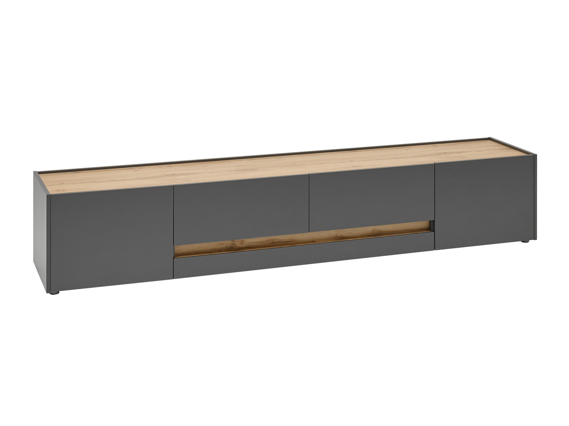 TV stand Elbsori 116 (Anthracite + Wotan Oak)