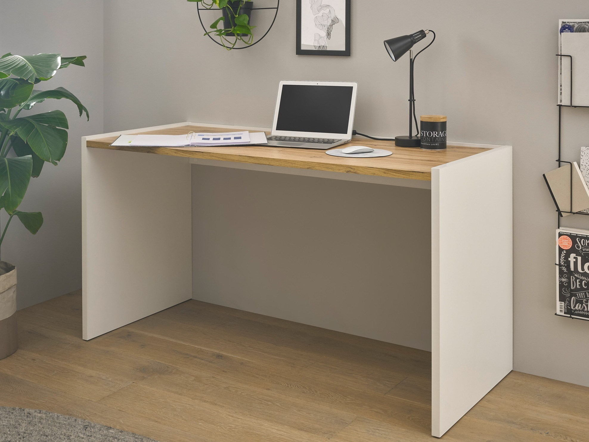 Γραφείο Elbsori 119 (Άσπρο + Δρυς wotan)