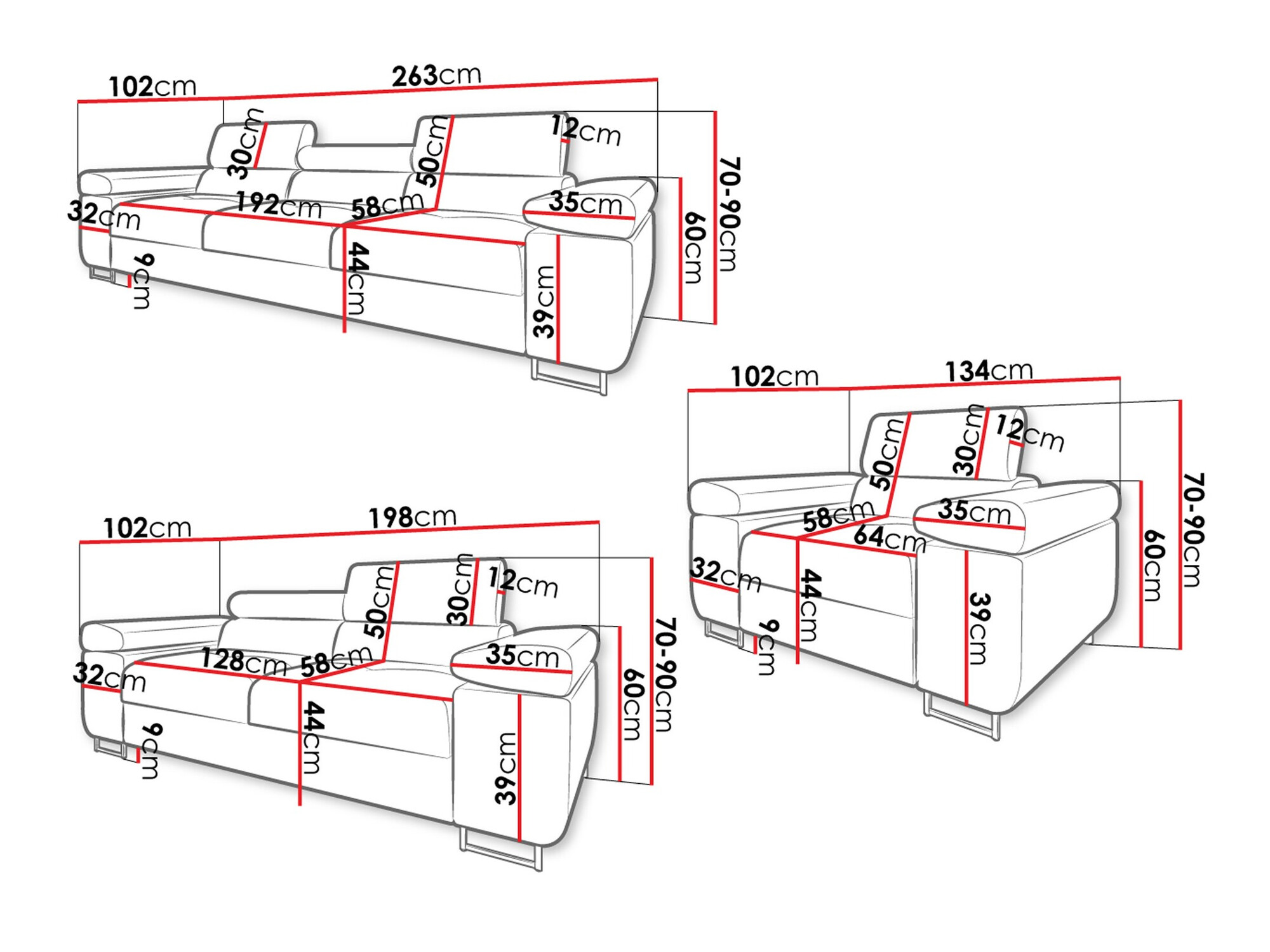 Σετ ταπετσαρισμένων επίπλων Comfivo Vinetum (Manila 18)