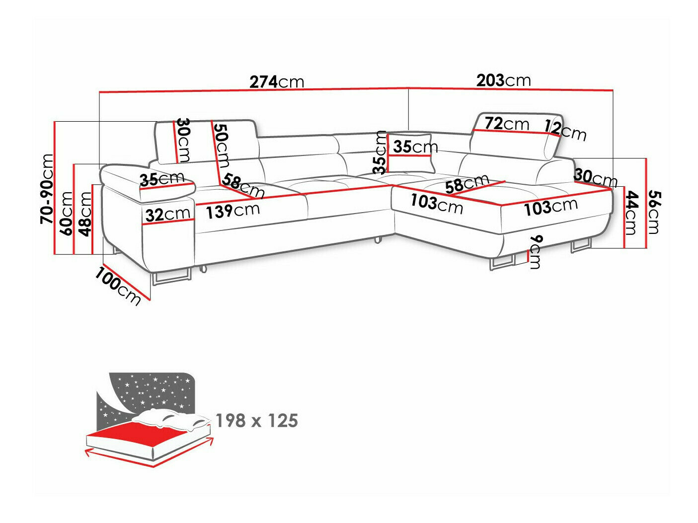 Γωνιακός Καναπές Comfivo Vinetum I (Venus Velvet 2927)