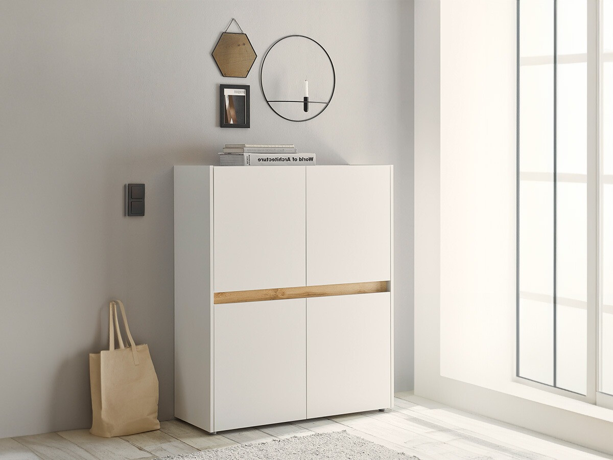 Μπουφέ Elbsori 111 (Άσπρο + Δρυς wotan)