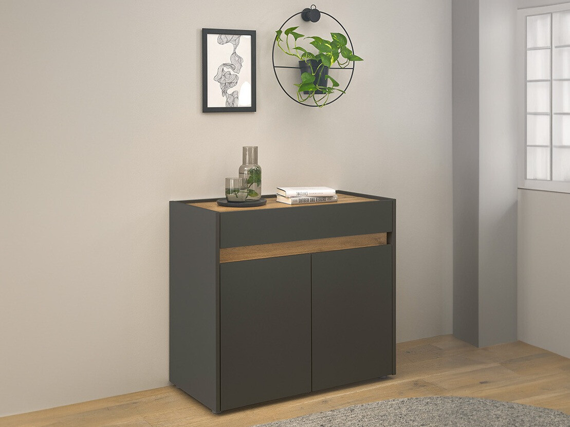 Συρταριέρα Elbsori 110 (Ανθρακί + Δρυς wotan)