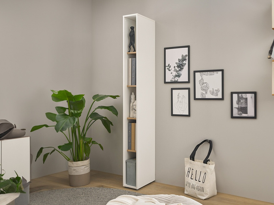 Βιβλιοθήκη Elbsori 105 (Άσπρο + Δρυς wotan)