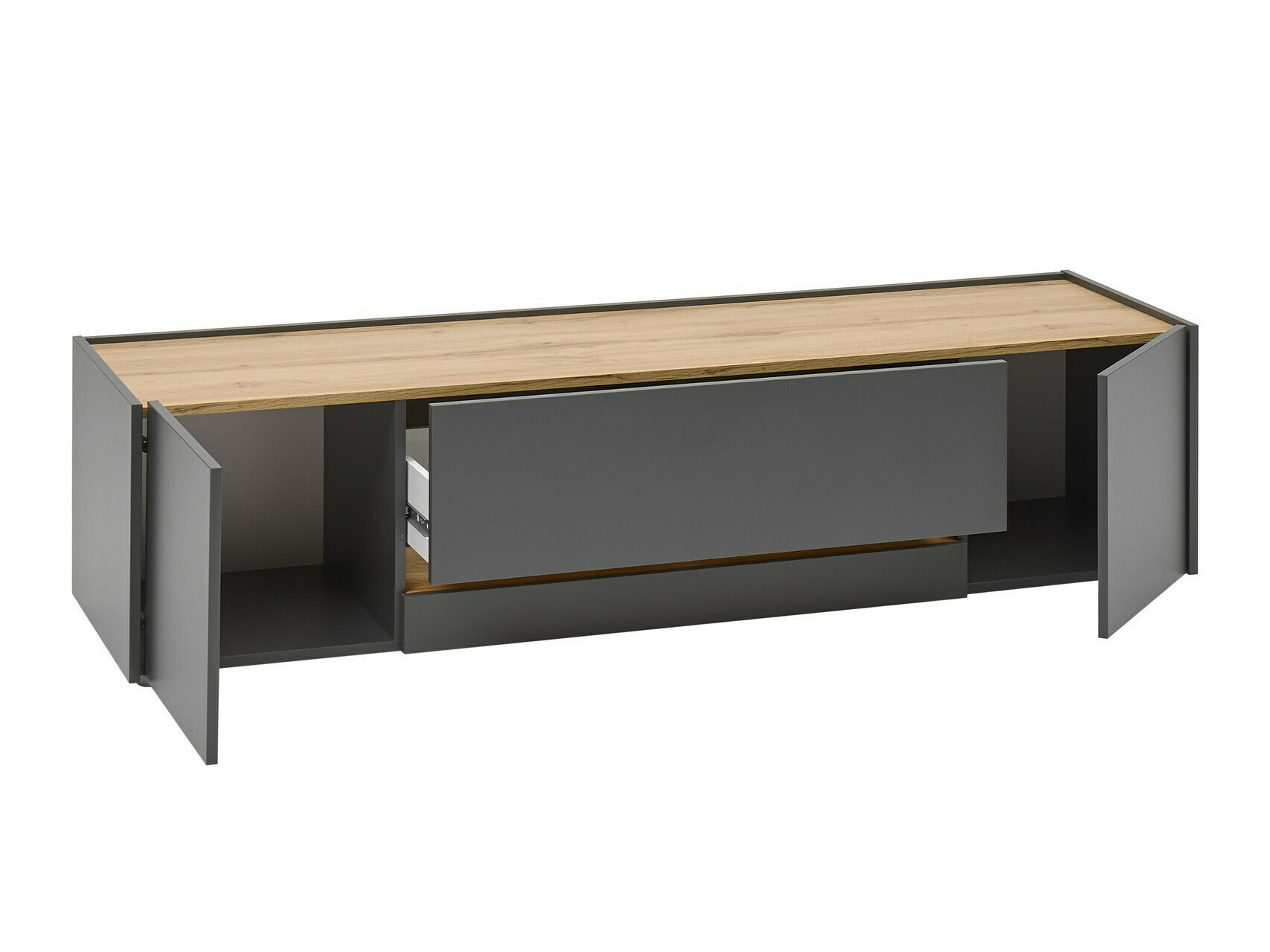 Living room set Elbsori 130 (Anthracite + Wotan Oak)