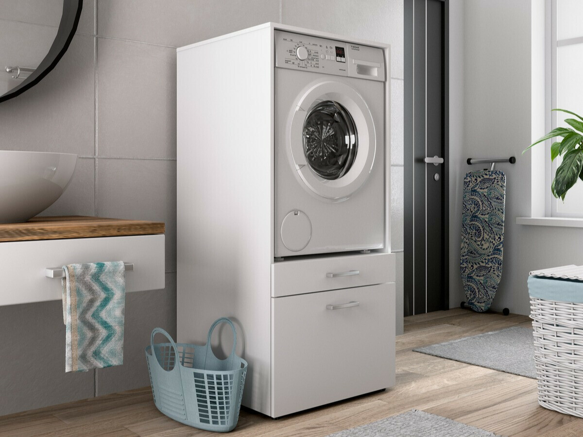 Ράφι μπάνιου Novdele 102 (Άσπρο)