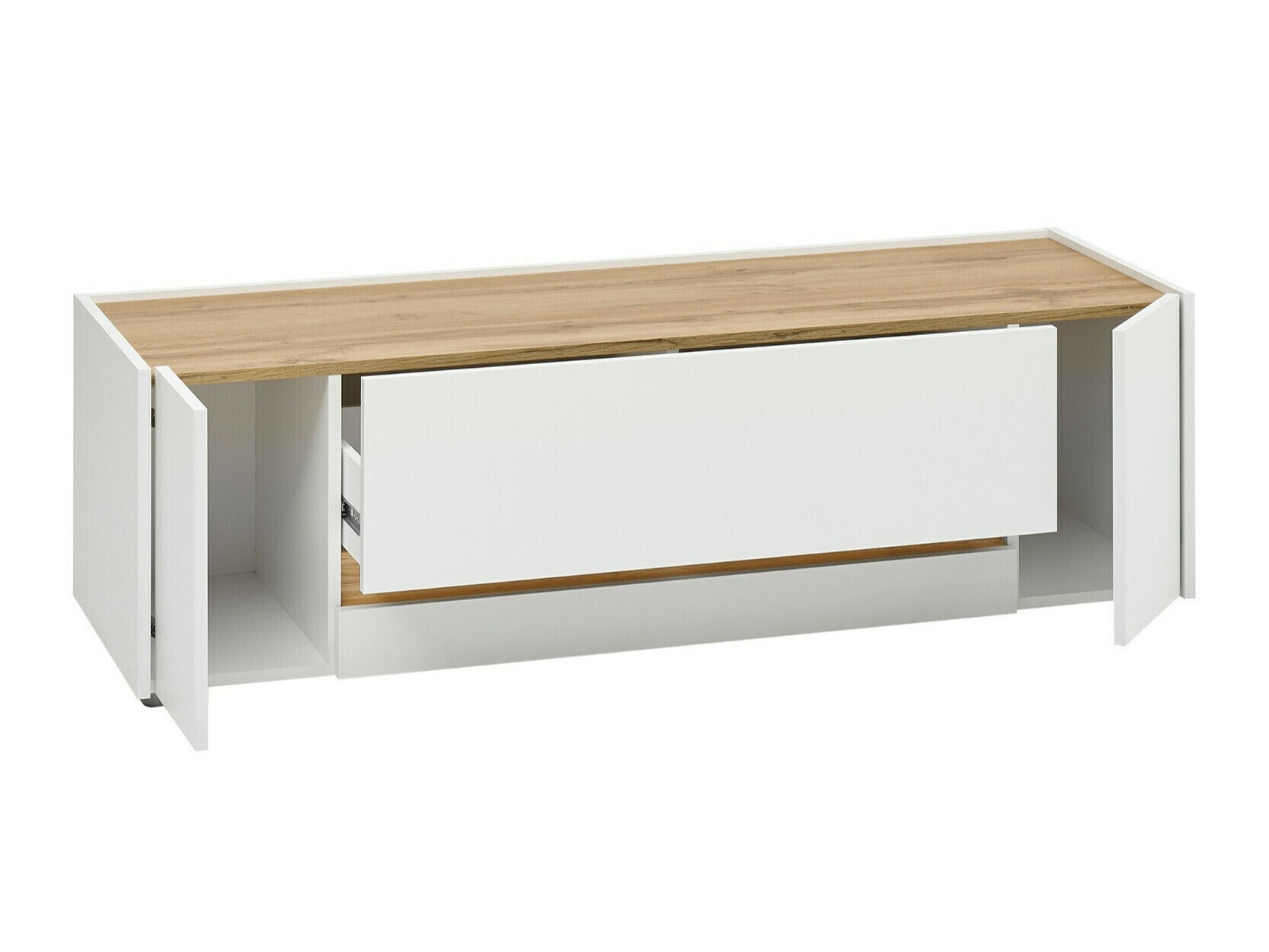 Σετ επίπλων σαλονιού Elbsori 131 (Άσπρο + Δρυς wotan)