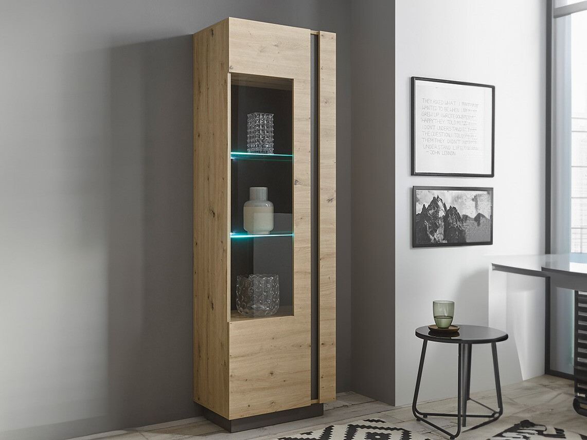 Bookcase Veropho 100 (Artisan oak + Graphite)