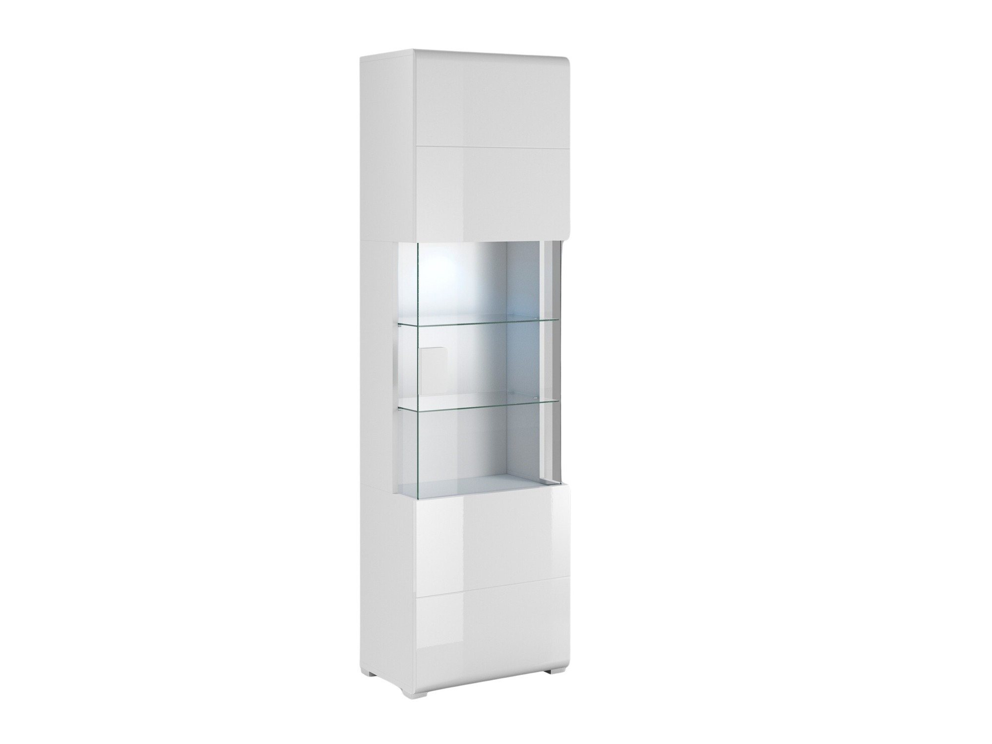 Bookcase Torsone 103 (White + Glossy white)