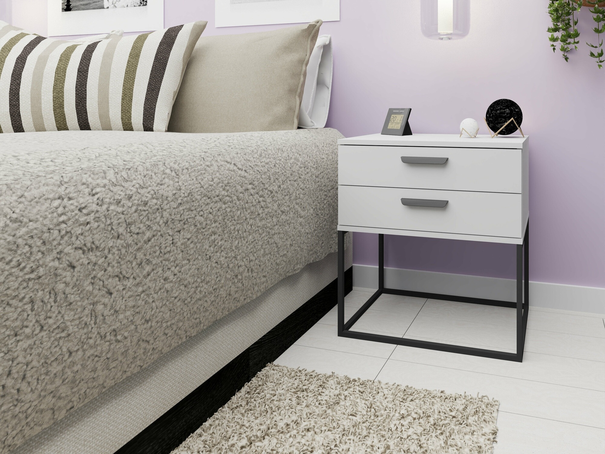 Κομοδίνο Bristol 194 (Άσπρο)