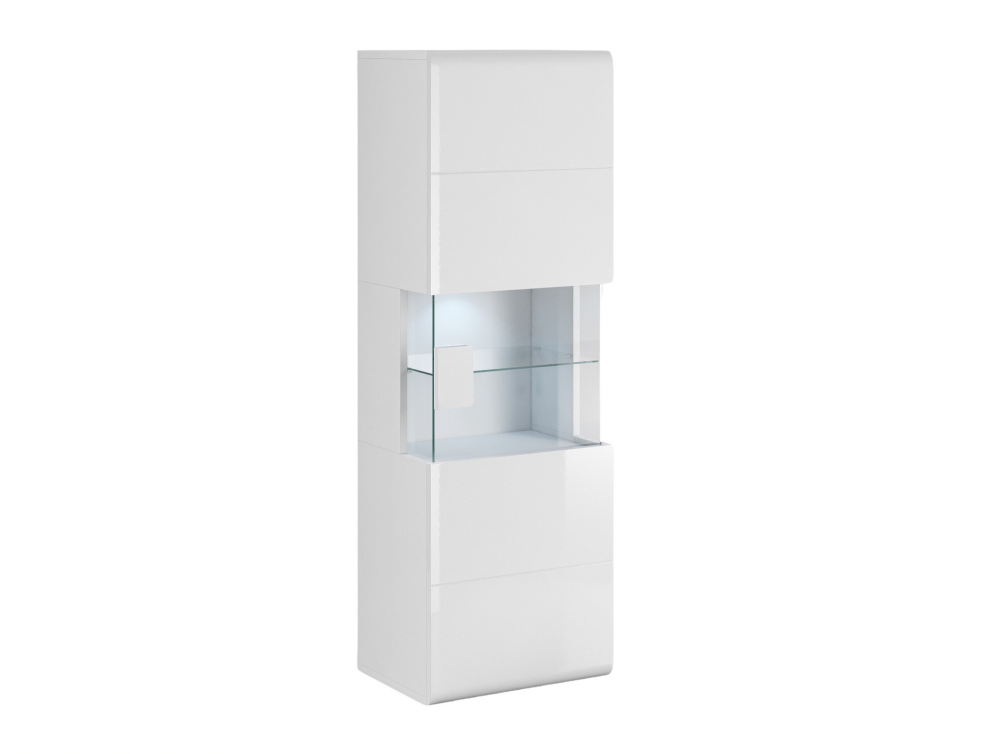 Wall shelf Torsone 109 (White + Glossy white)