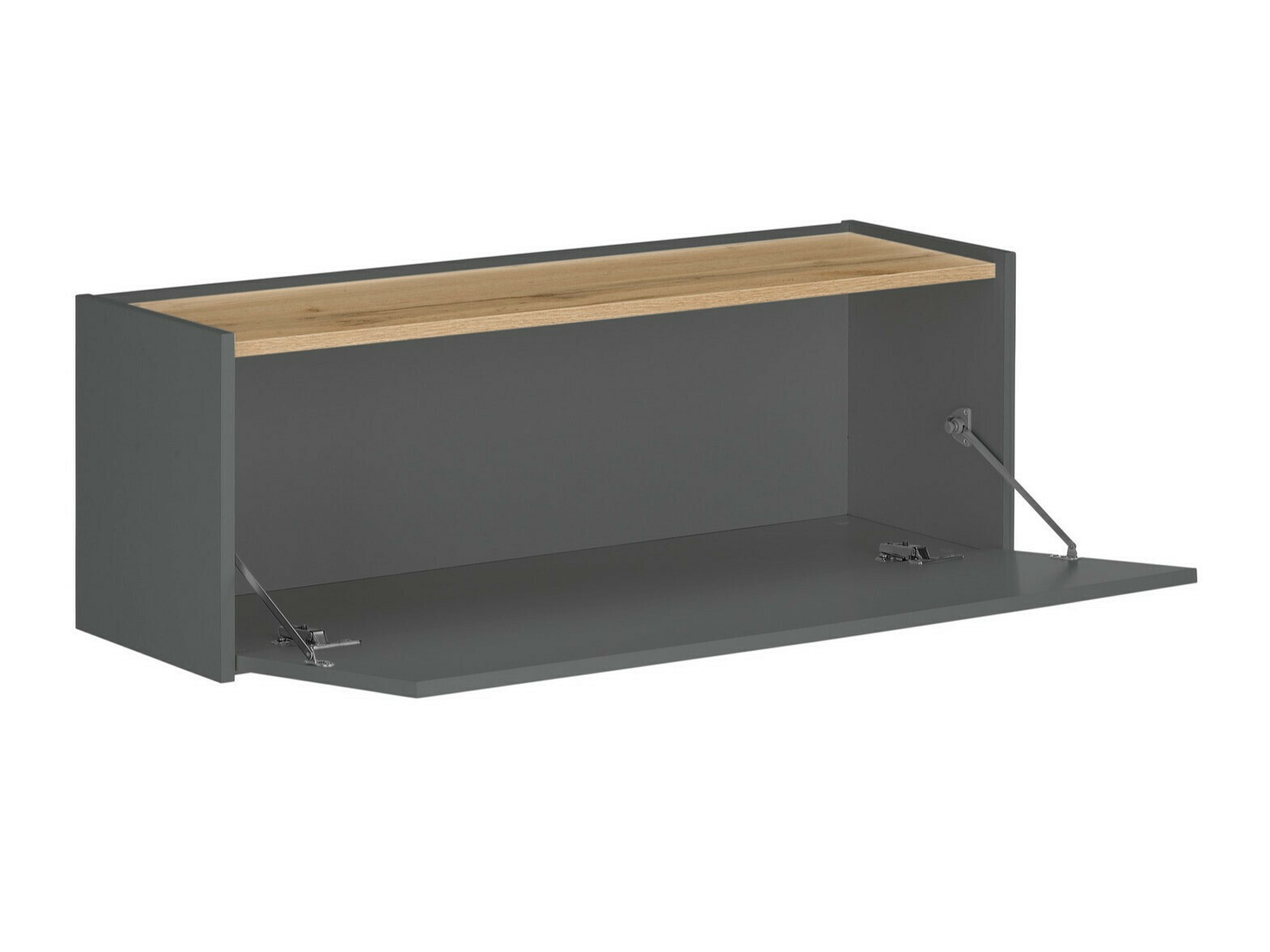 Σετ επίπλων σαλονιού Elbsori 146 (Ανθρακί + Δρυς wotan)