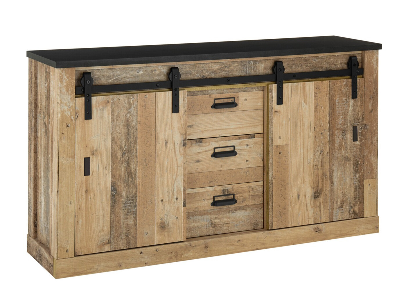 Chest of drawers Cirtale 116 (Anthracite + Aged wood)