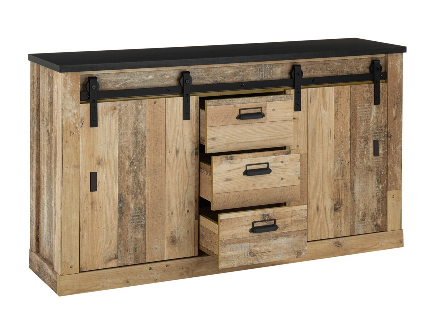 Chest of drawers Cirtale 116 (Anthracite + Aged wood)