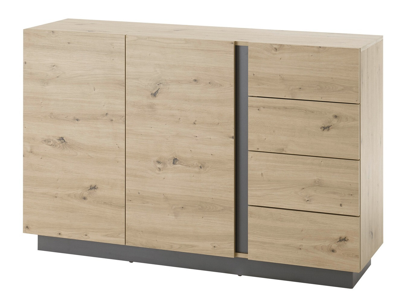 Chest of drawers Veropho 107 (Artisan oak + Graphite)