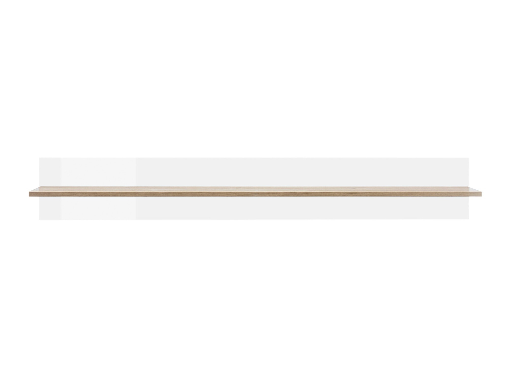 Wall shelf Veropho 109 (Glossy white + Grandson oak)
