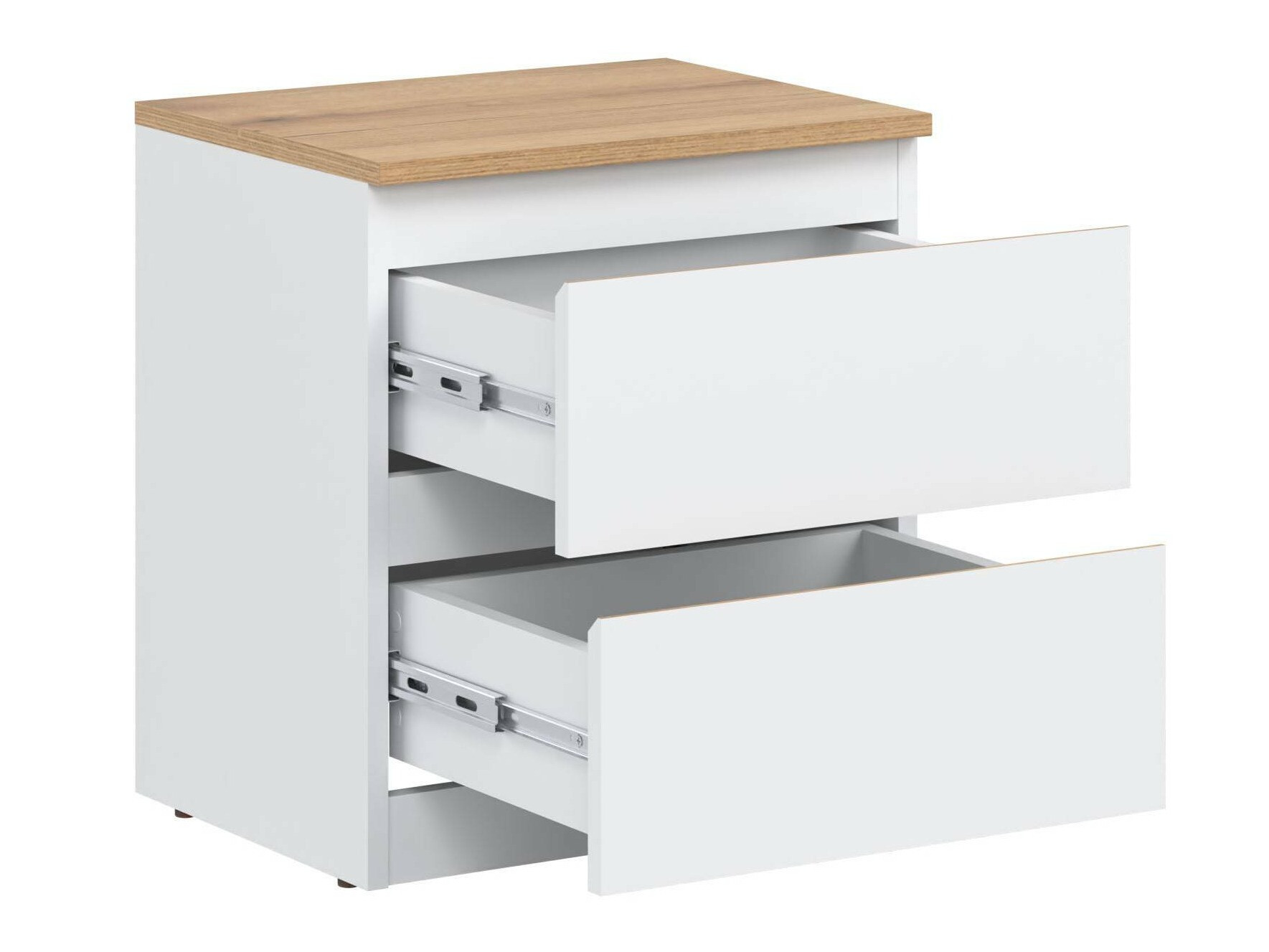 Κομοδίνο Catelbi 109 (Άσπρο + Δρυς)