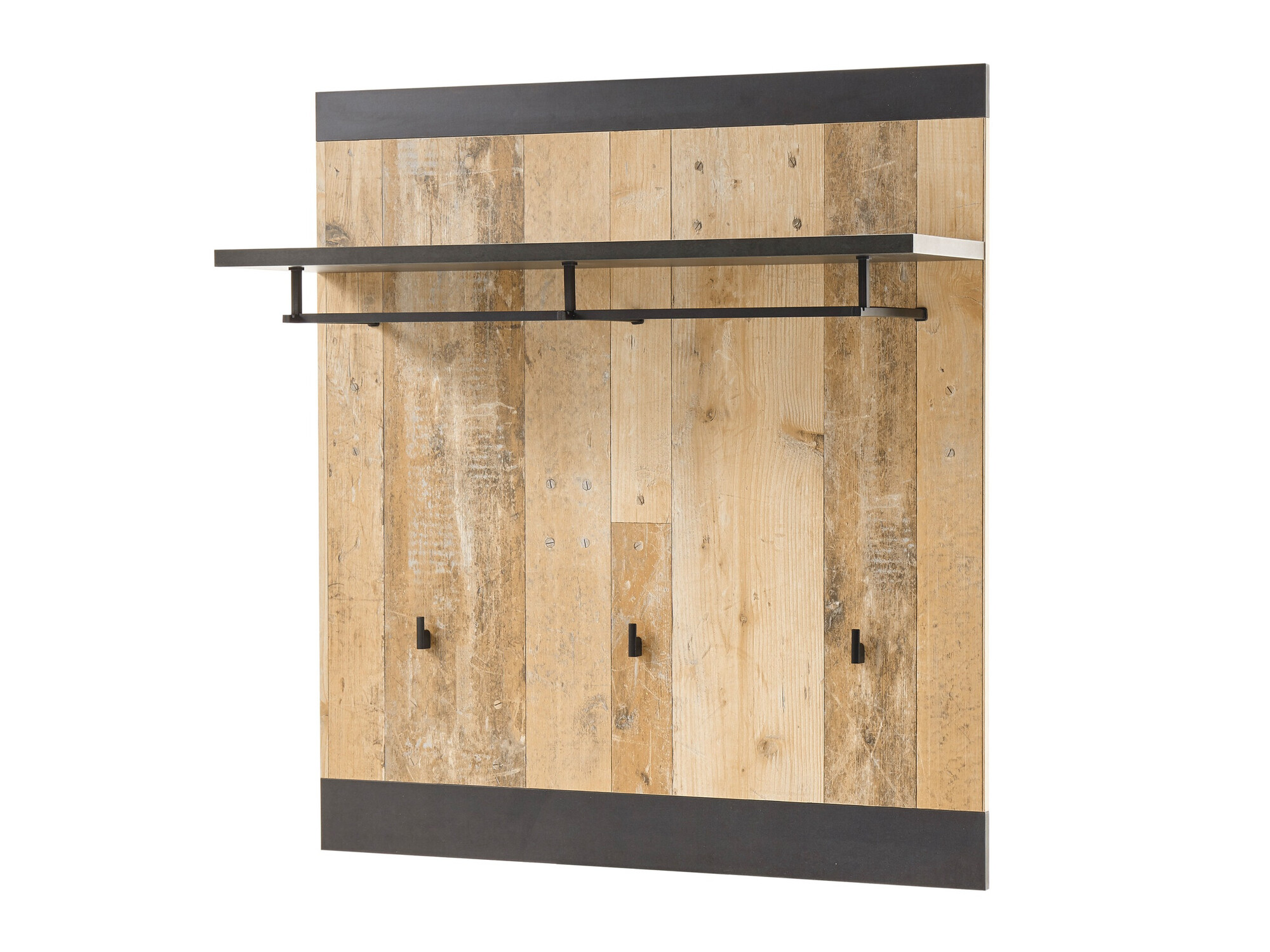 Coat rack Cirtale 126 (Anthracite + Aged wood)