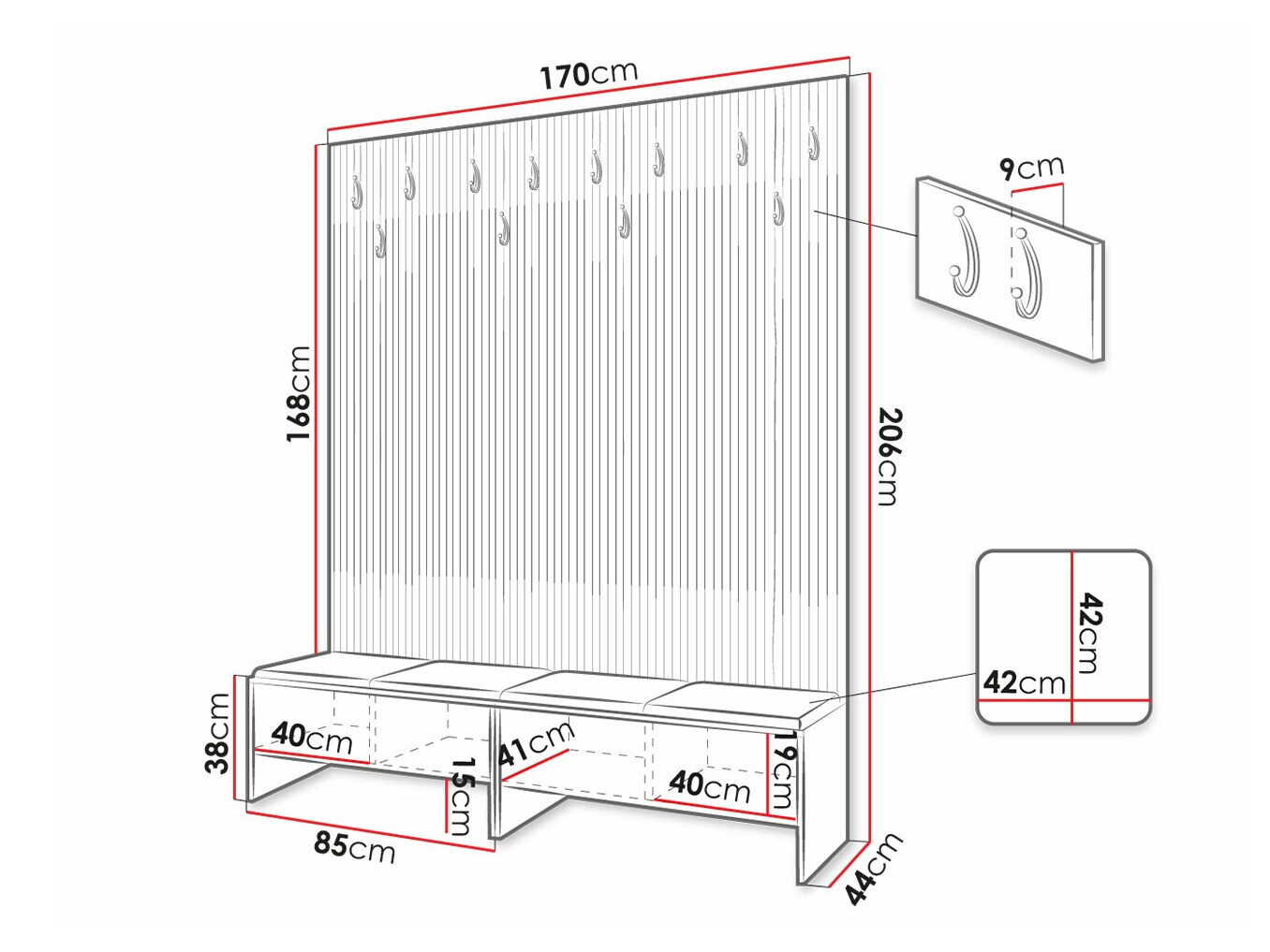 Σετ διαδρόμου Donio V (Artisan βελανιδιά + Manila 02)