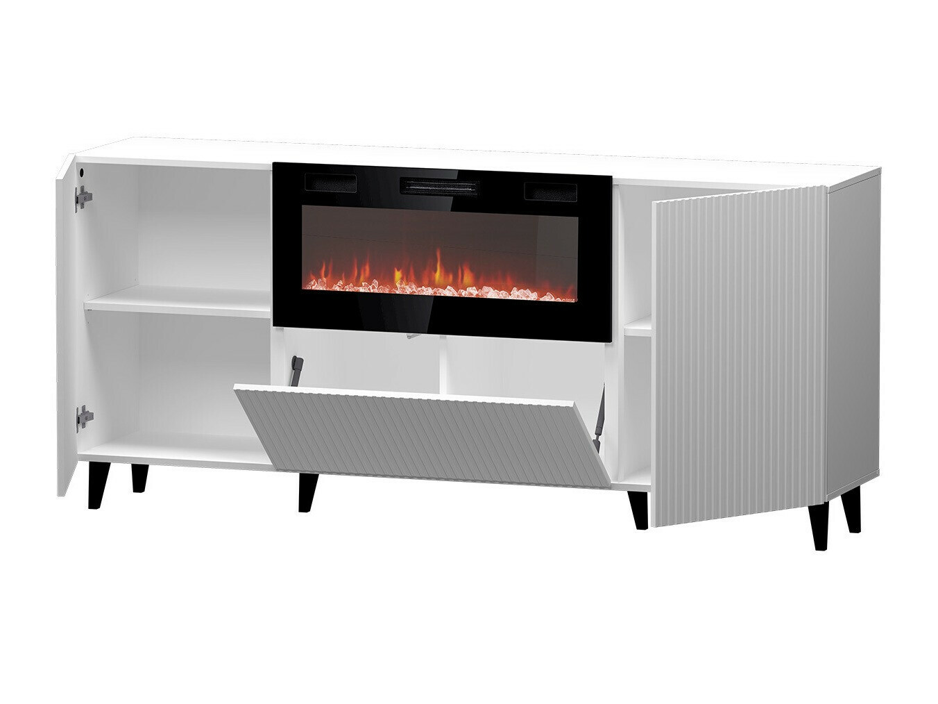 Μπουφέ Levmari 104 (Μαύρο + Χρυσό)