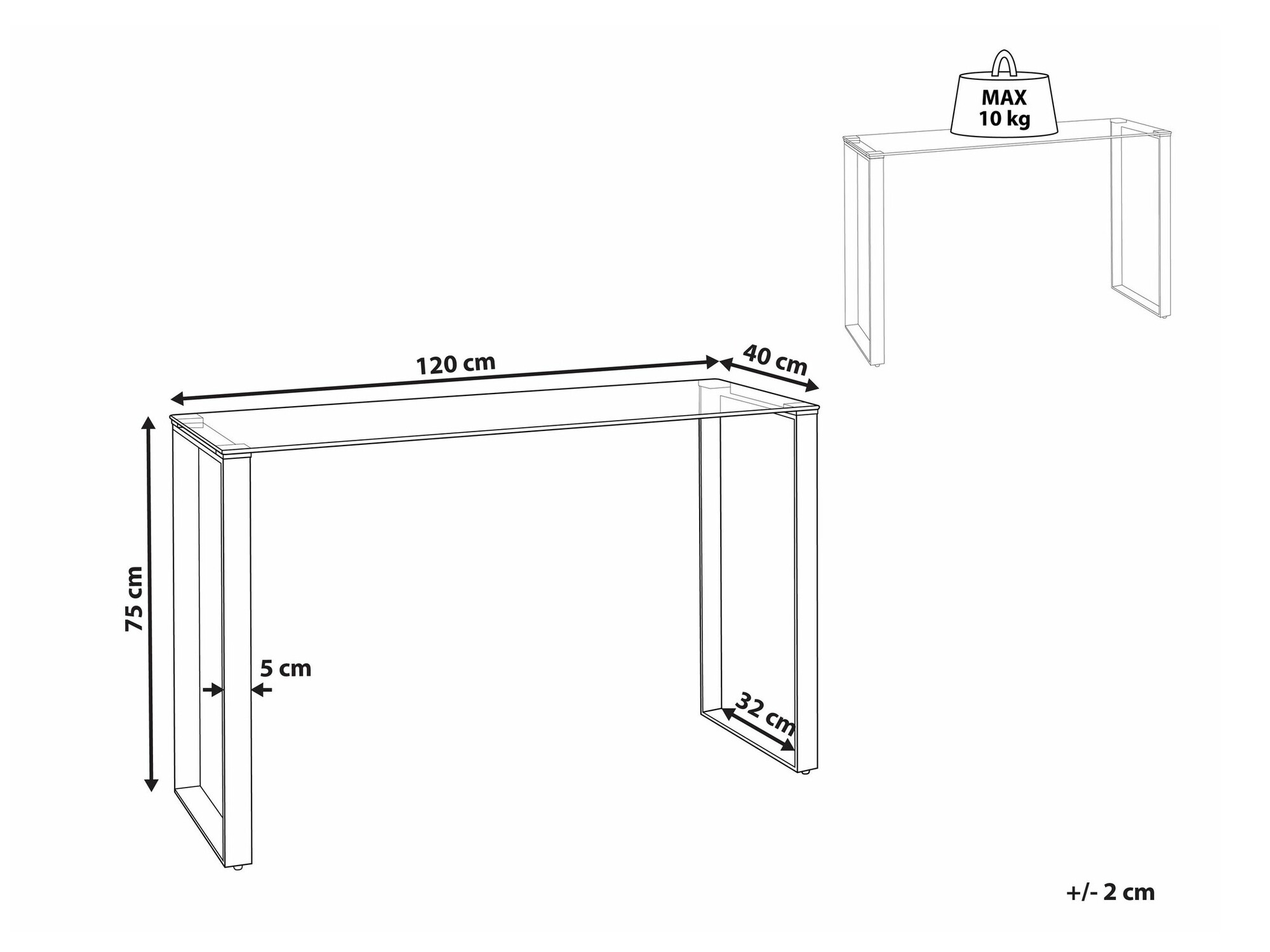 Console table Berwyn 1833 (Silver)