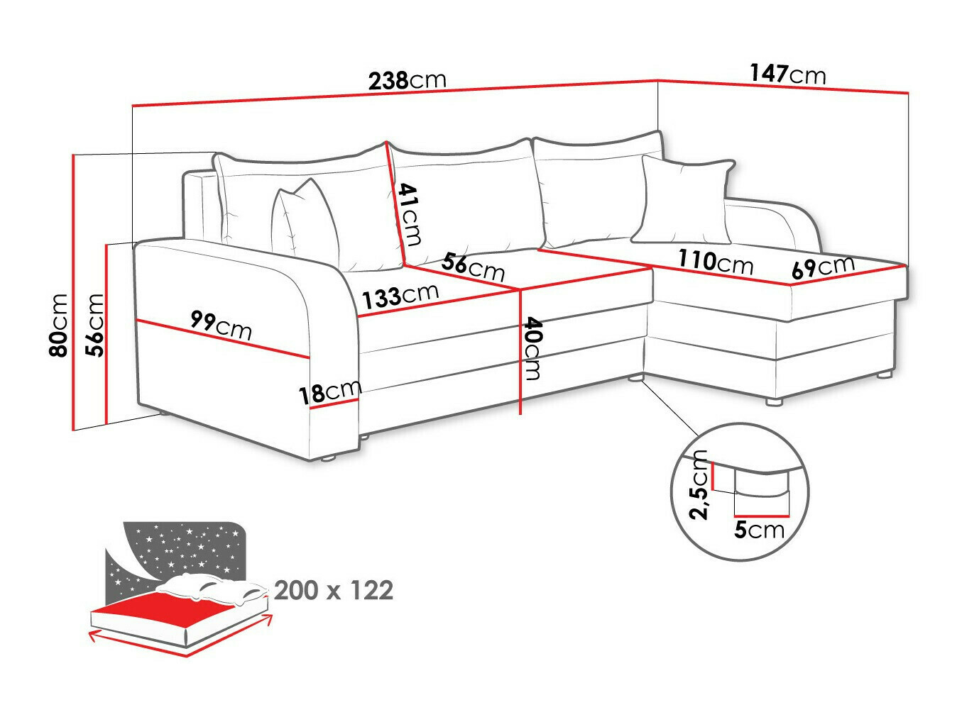 Γωνιακός Καναπές Comfivo Melissa I (Poso 110)