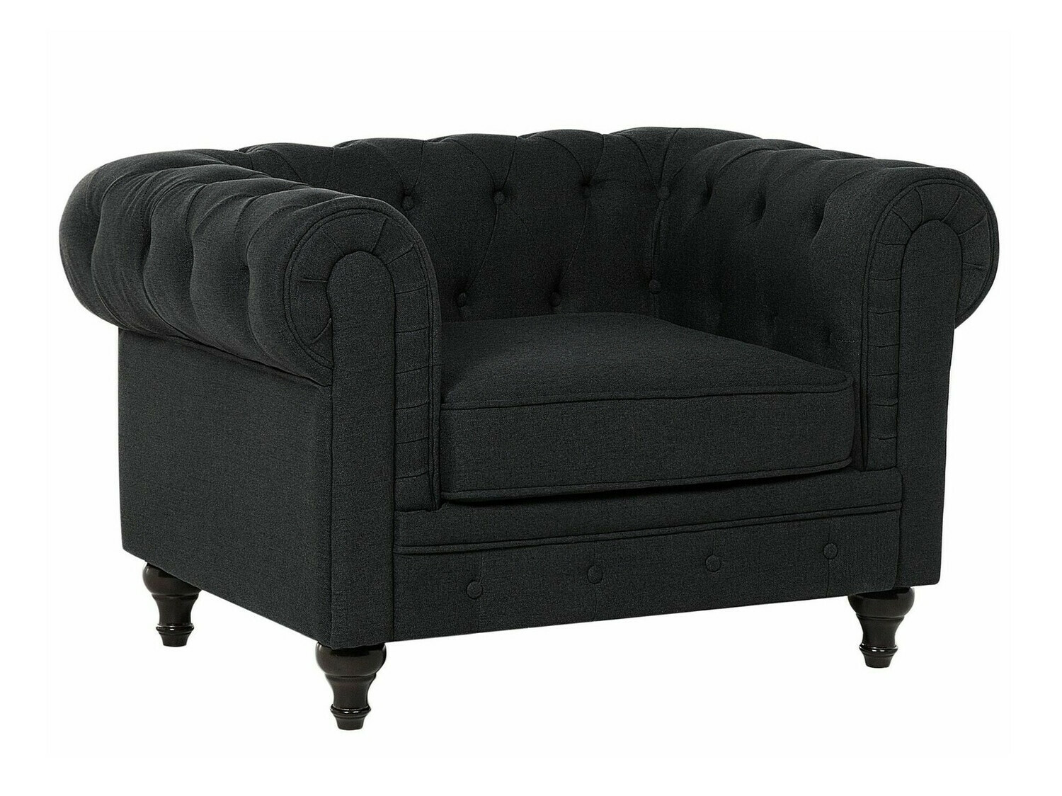 Πολυθρόνα Αγγλικού στυλ Cirdoro 102 (Γραφίτης)