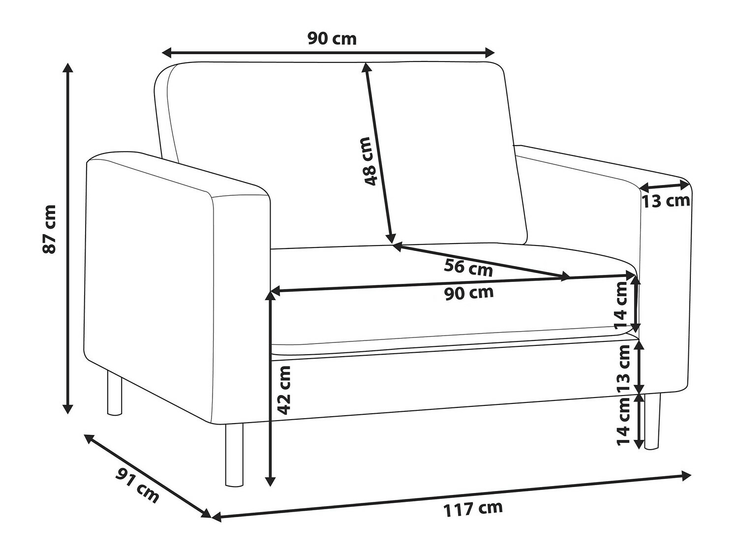 Πολυθρόνα Berwyn 766 (Μπεζ)