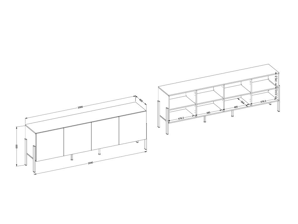TV stand Etsore 100 (Cashmere)