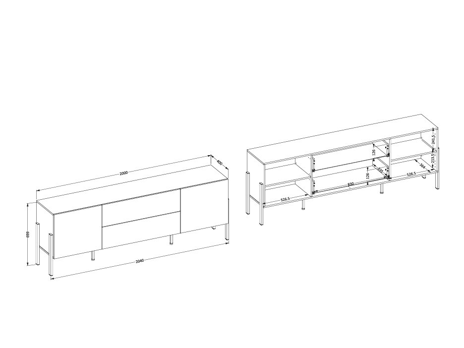 TV stand Etsore 102 (Cashmere)