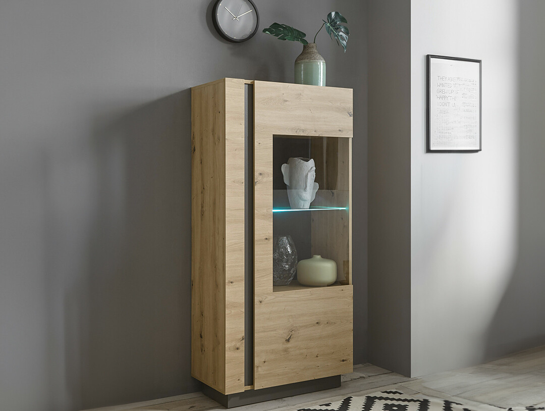 Bookcase Veropho 101 (Artisan oak + Graphite)