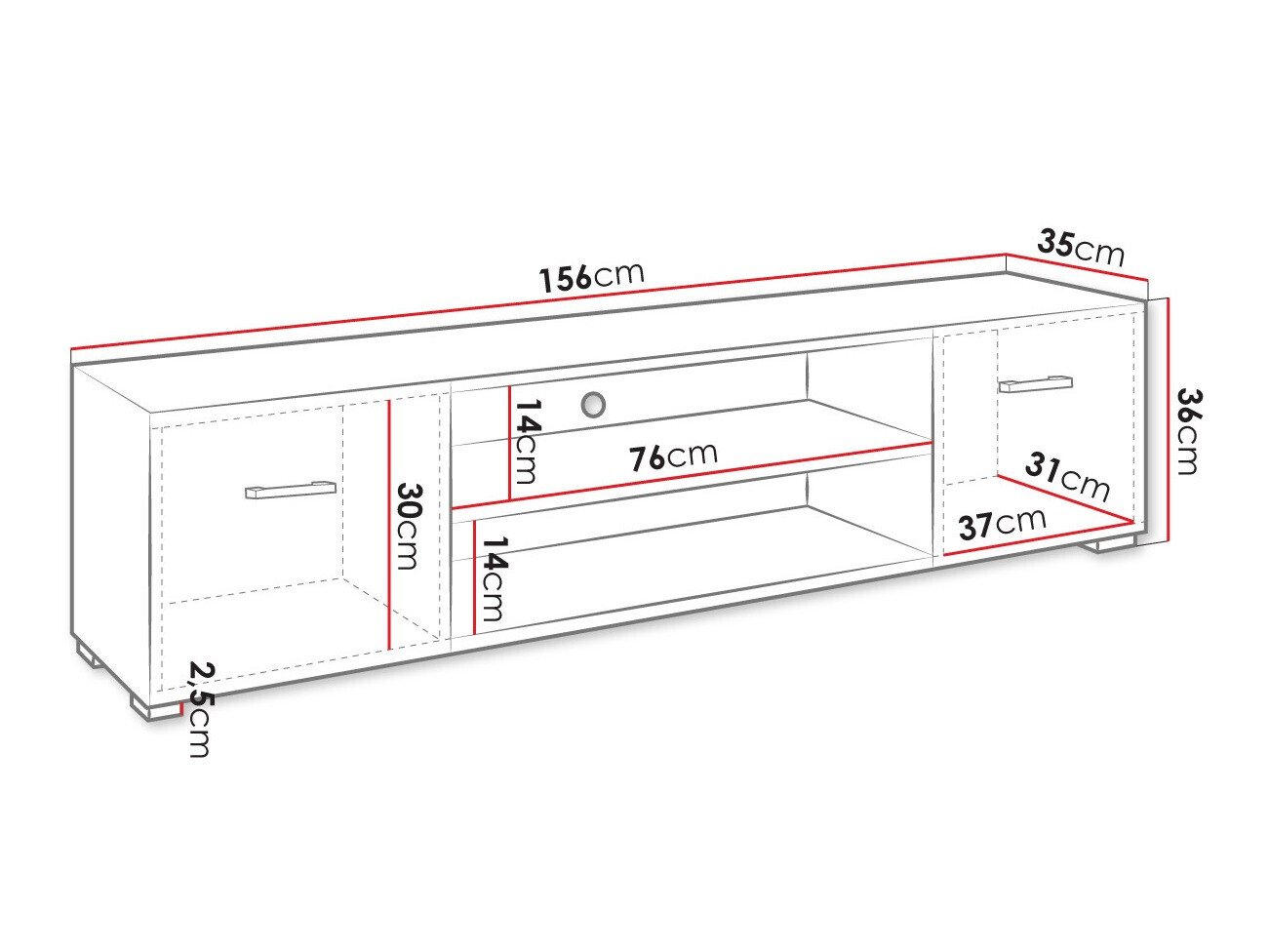 Έπιπλο τηλεόρασης Comfivo Casus