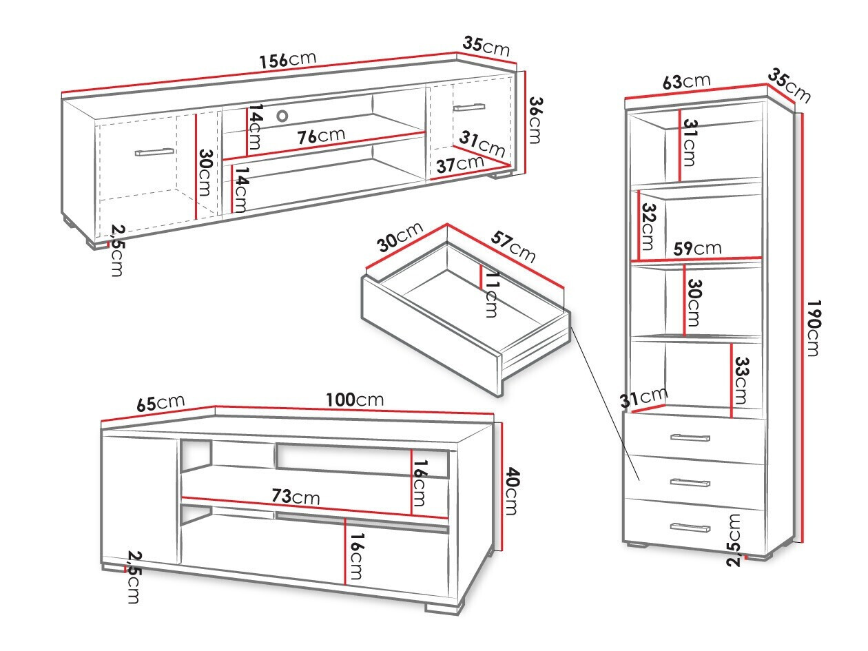 Σετ επίπλων σαλονιού Comfivo Casus II