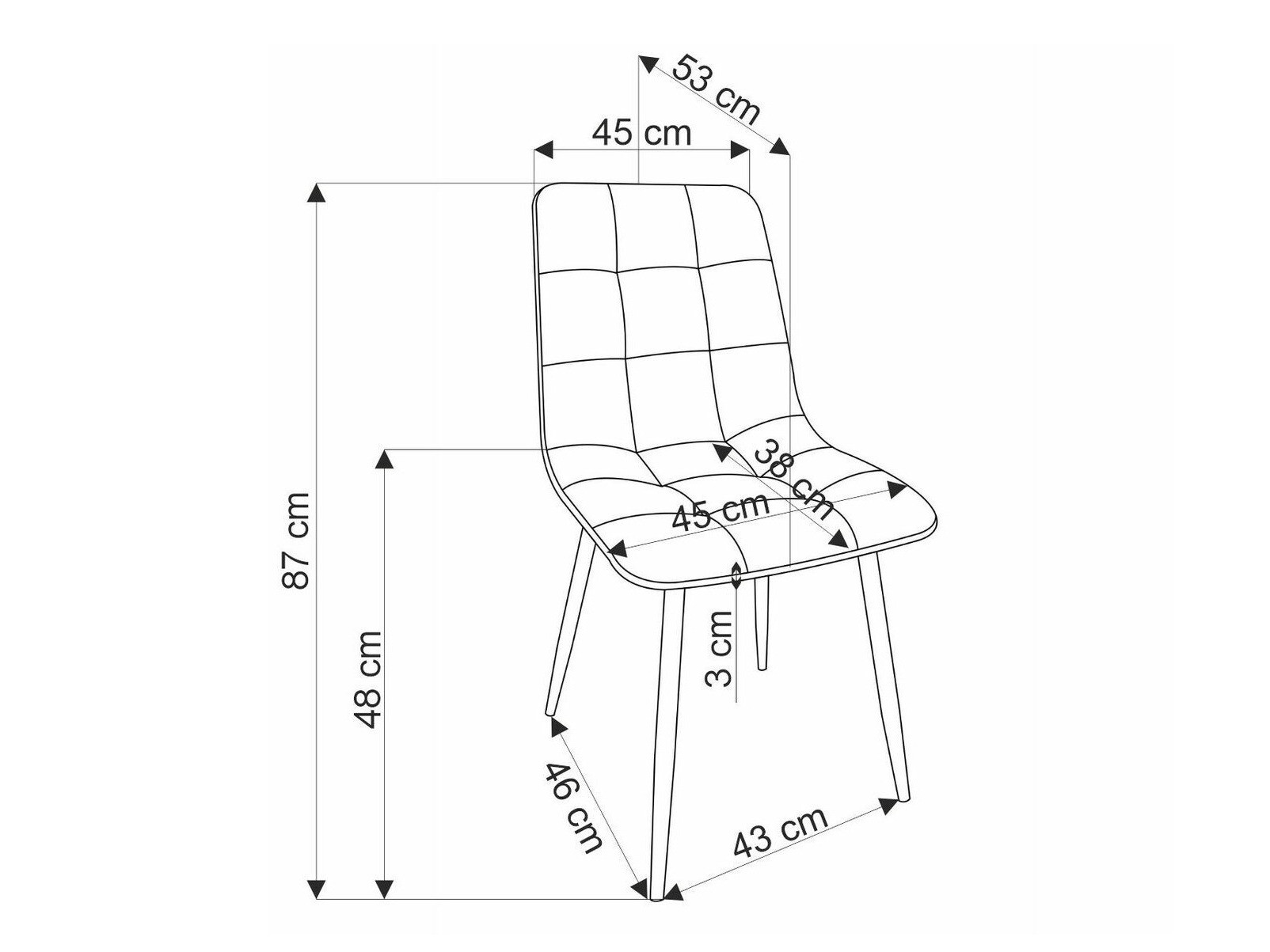 Καρέκλα Houston 1630 (Μαύρο)
