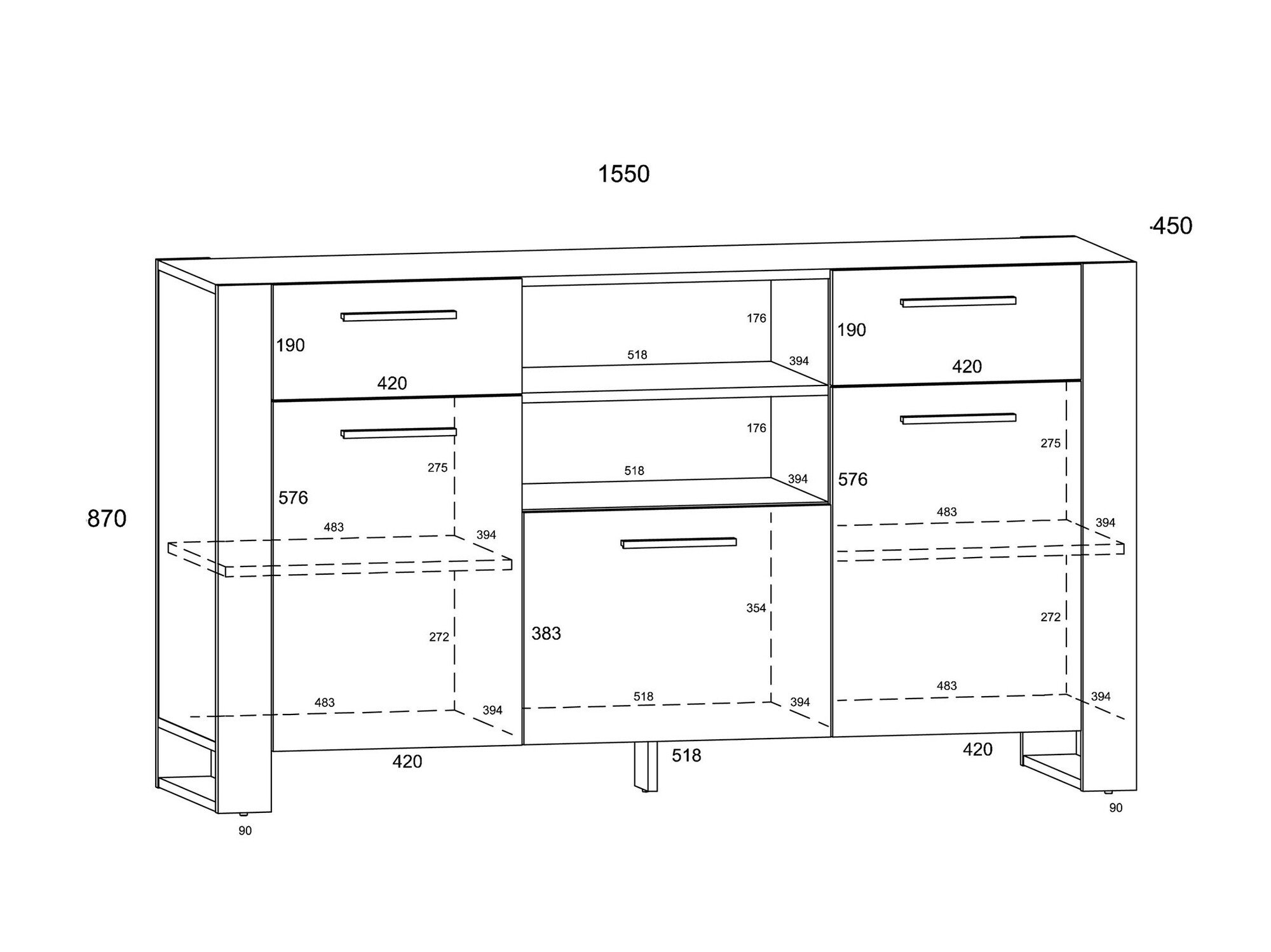 Συρταριέρα Cordoro 115 (Artisan βελανιδιά)
