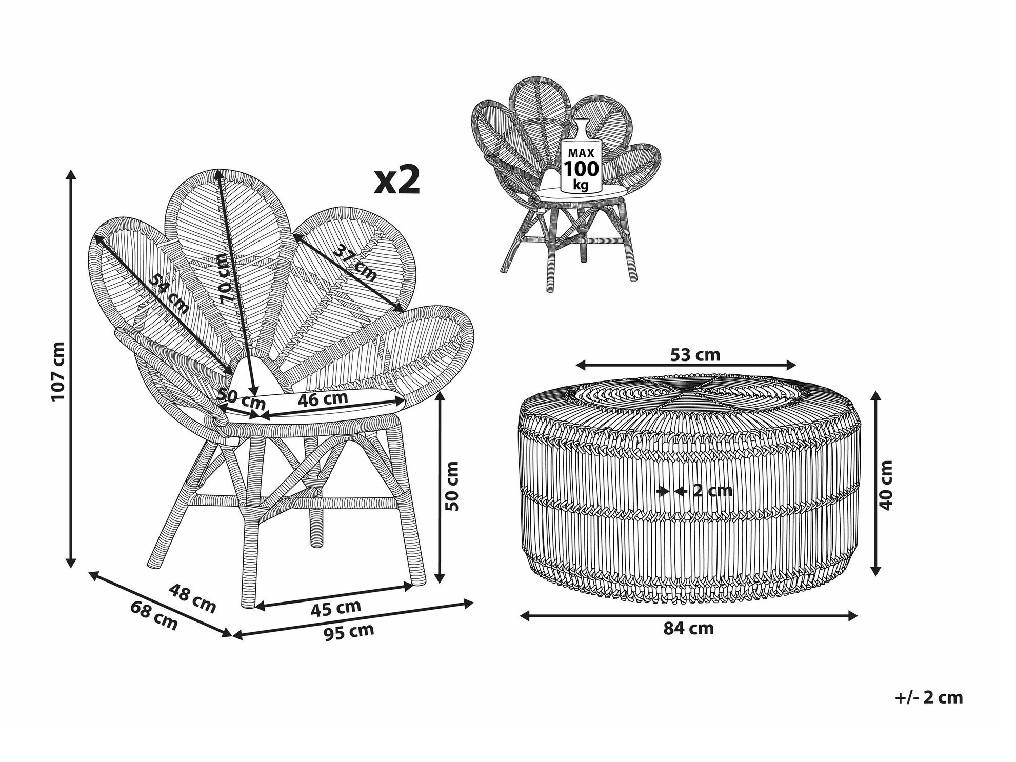 Outdoor furniture set Berwyn 1884