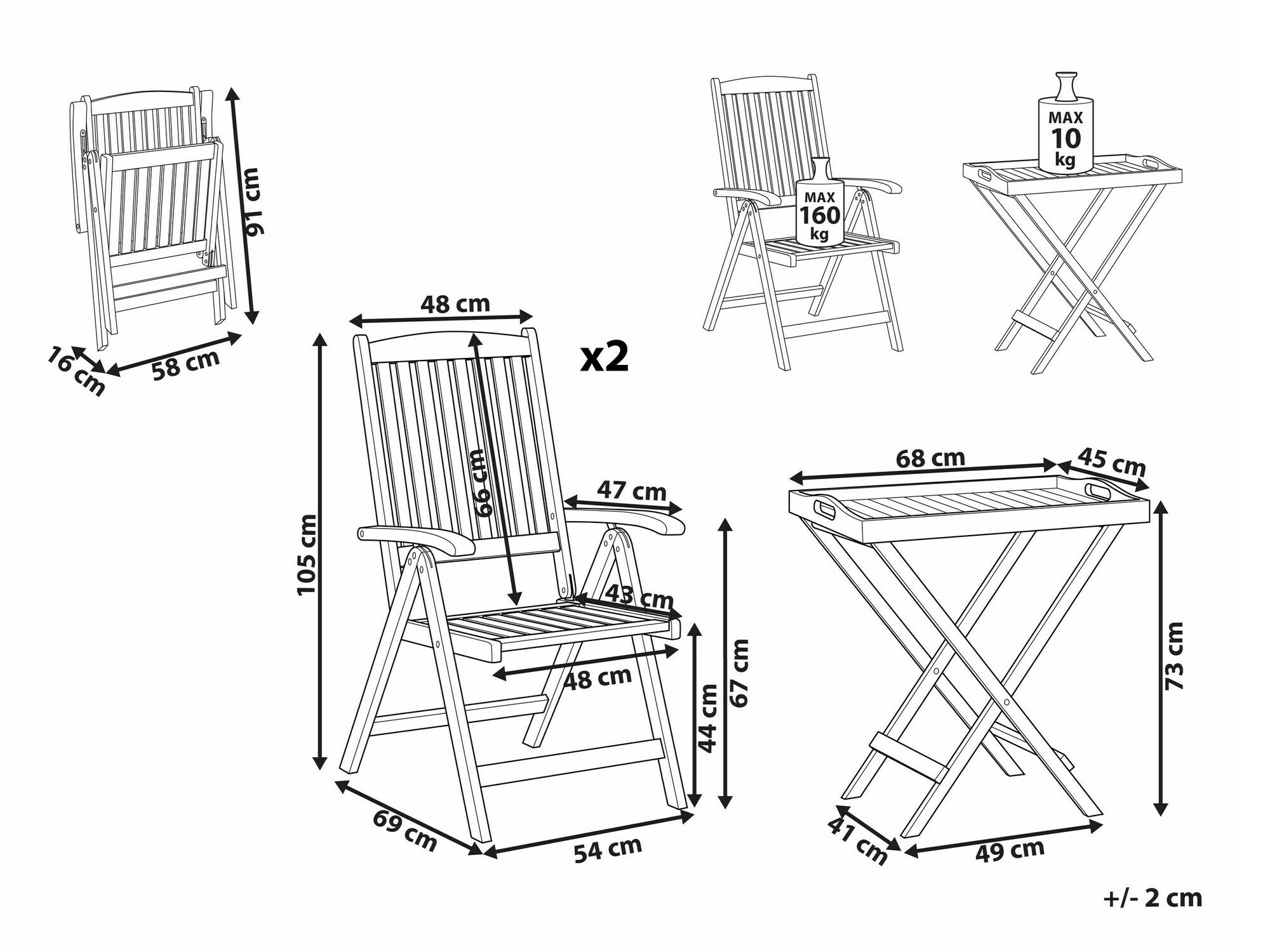 Balcony furniture set Berwyn 1903