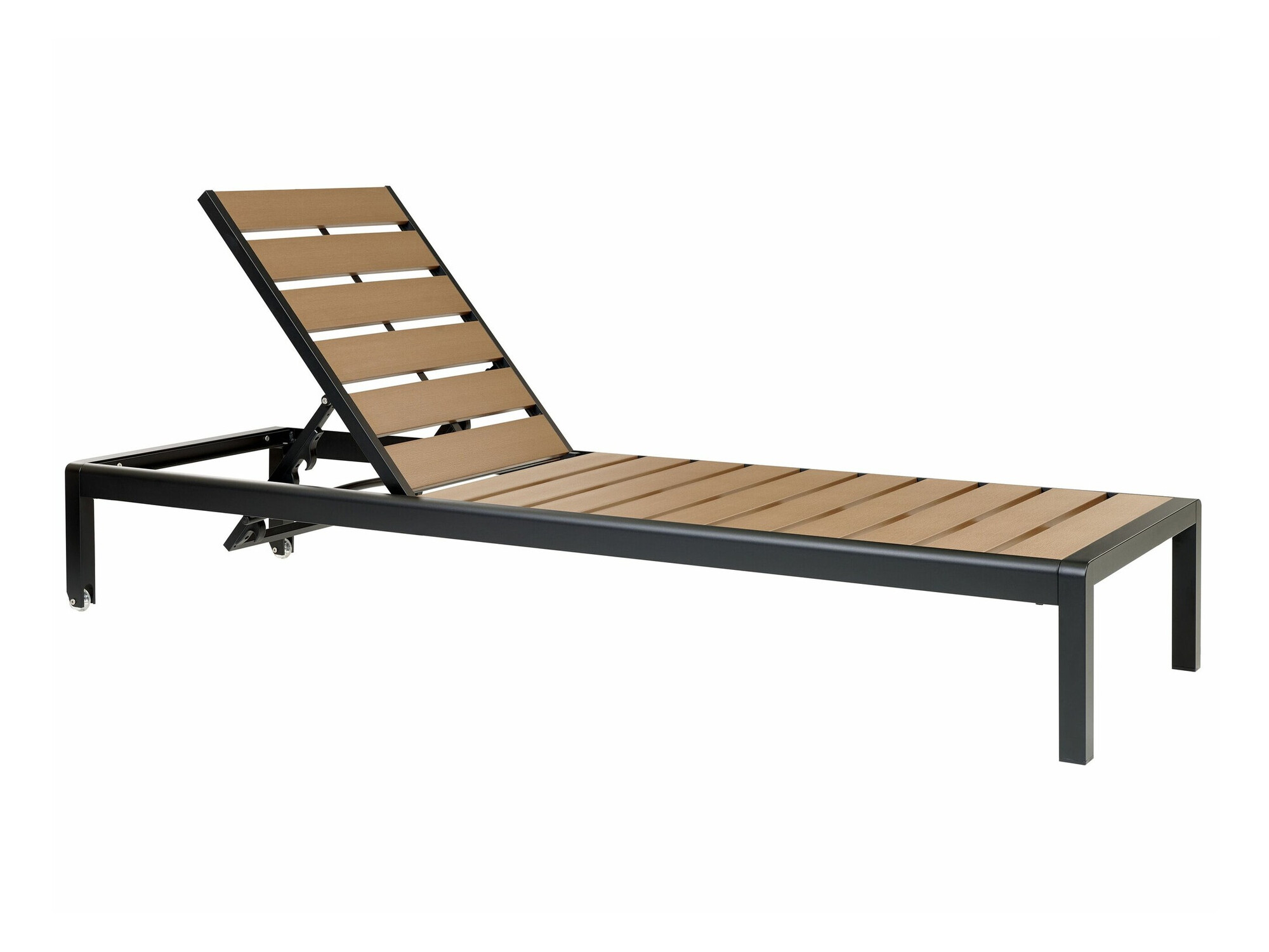 Ξαπλώστρα εξωτερικού χώρου Berwyn 1898 (Ανοιχτό χρώμα ξύλου + Μαύρο)