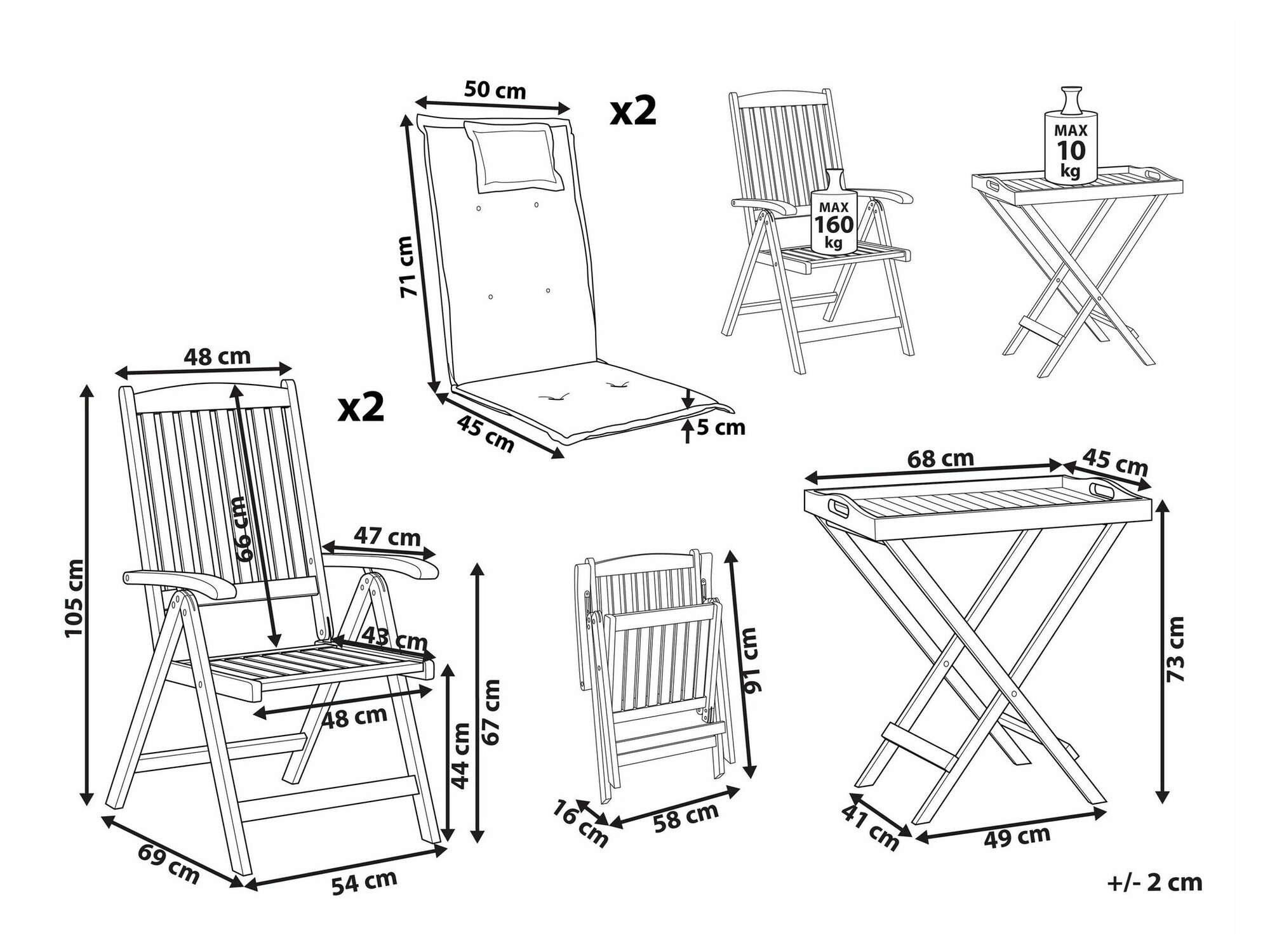 Σετ επίπλων μπαλκονιού Berwyn 1908 (Μπλε)