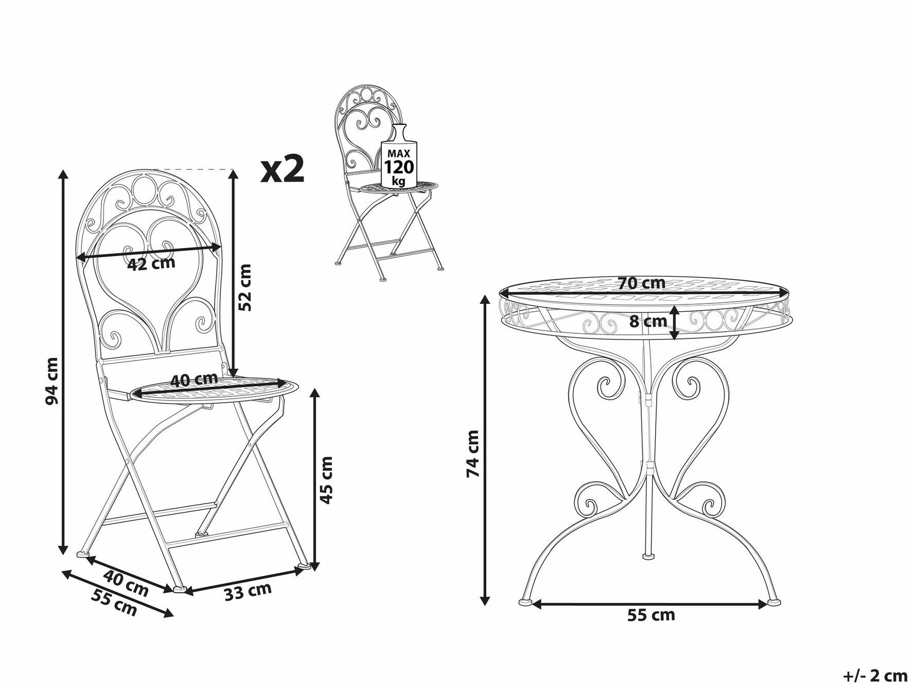 Σετ επίπλων μπαλκονιού Berwyn 1924