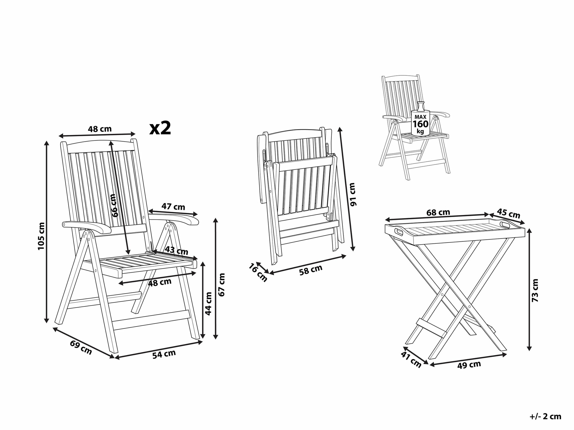 Balcony furniture set Berwyn 1931