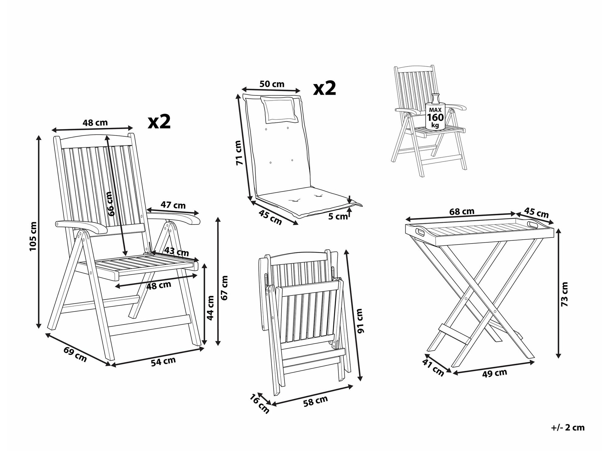 Σετ επίπλων μπαλκονιού Berwyn 1952 (Μπλε)