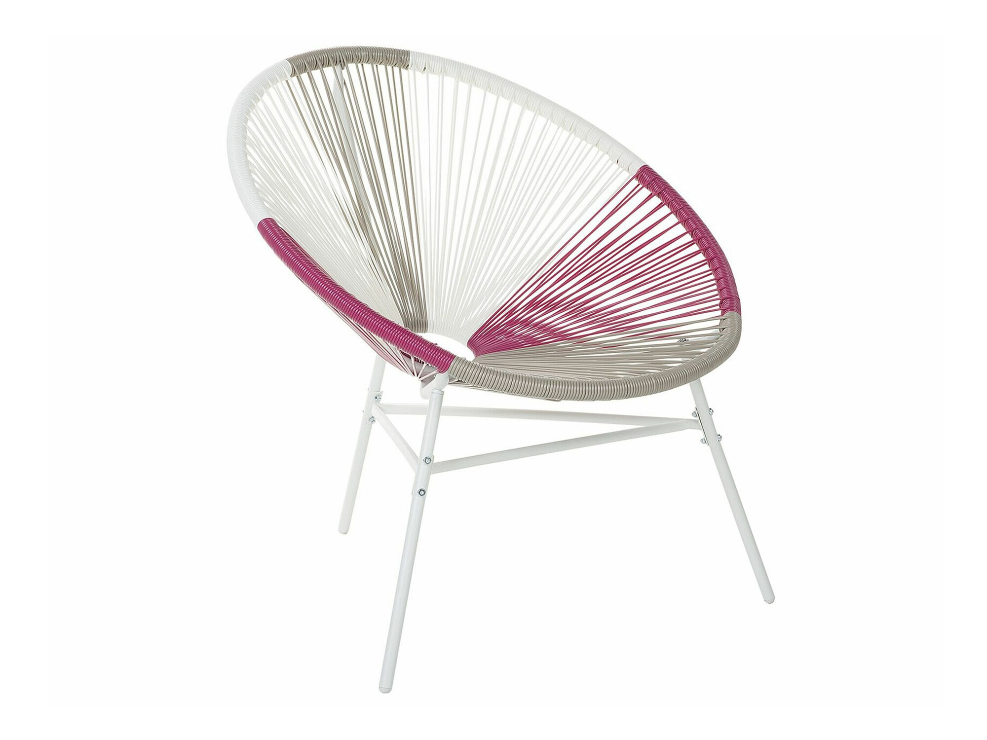 Καρέκλα εξωτερικού χώρου Berwyn 1961 (Άσπρο + Ροζ + Taupe)