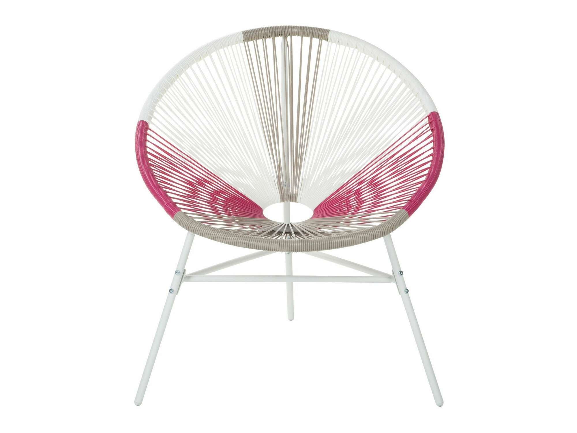 Καρέκλα εξωτερικού χώρου Berwyn 1961 (Άσπρο + Ροζ + Taupe)