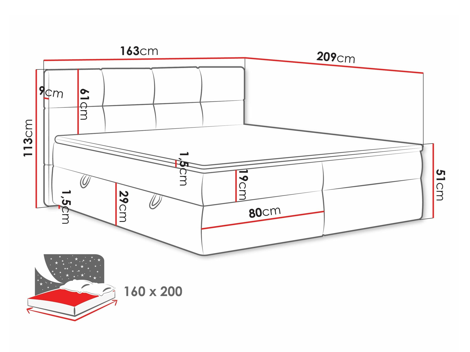 Κρεβάτι continental ComfiDream 187 (Curio 11)