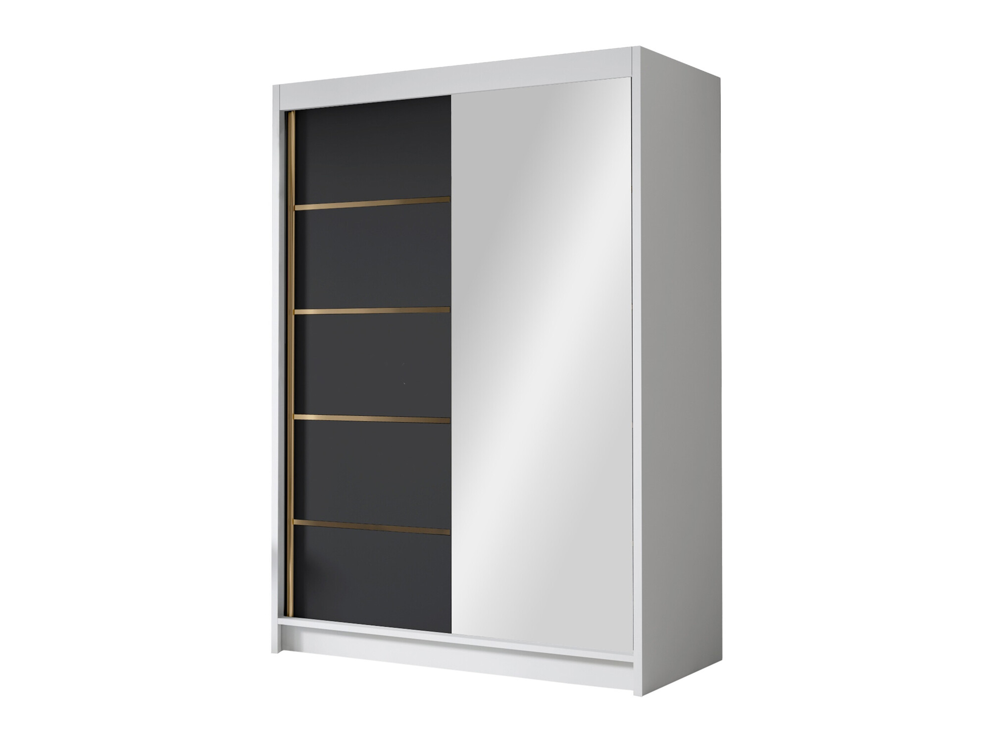 Ντουλάπα Closico Fornix III (Άσπρο + Μαύρο)