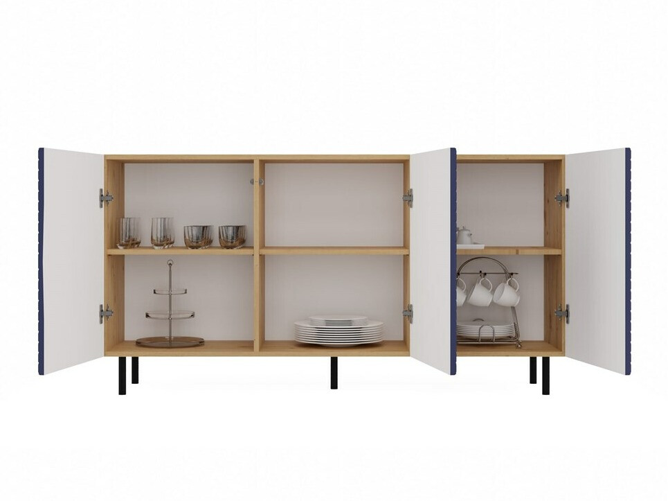 Sideboard Romseru 103 (Blue + Artisan oak)