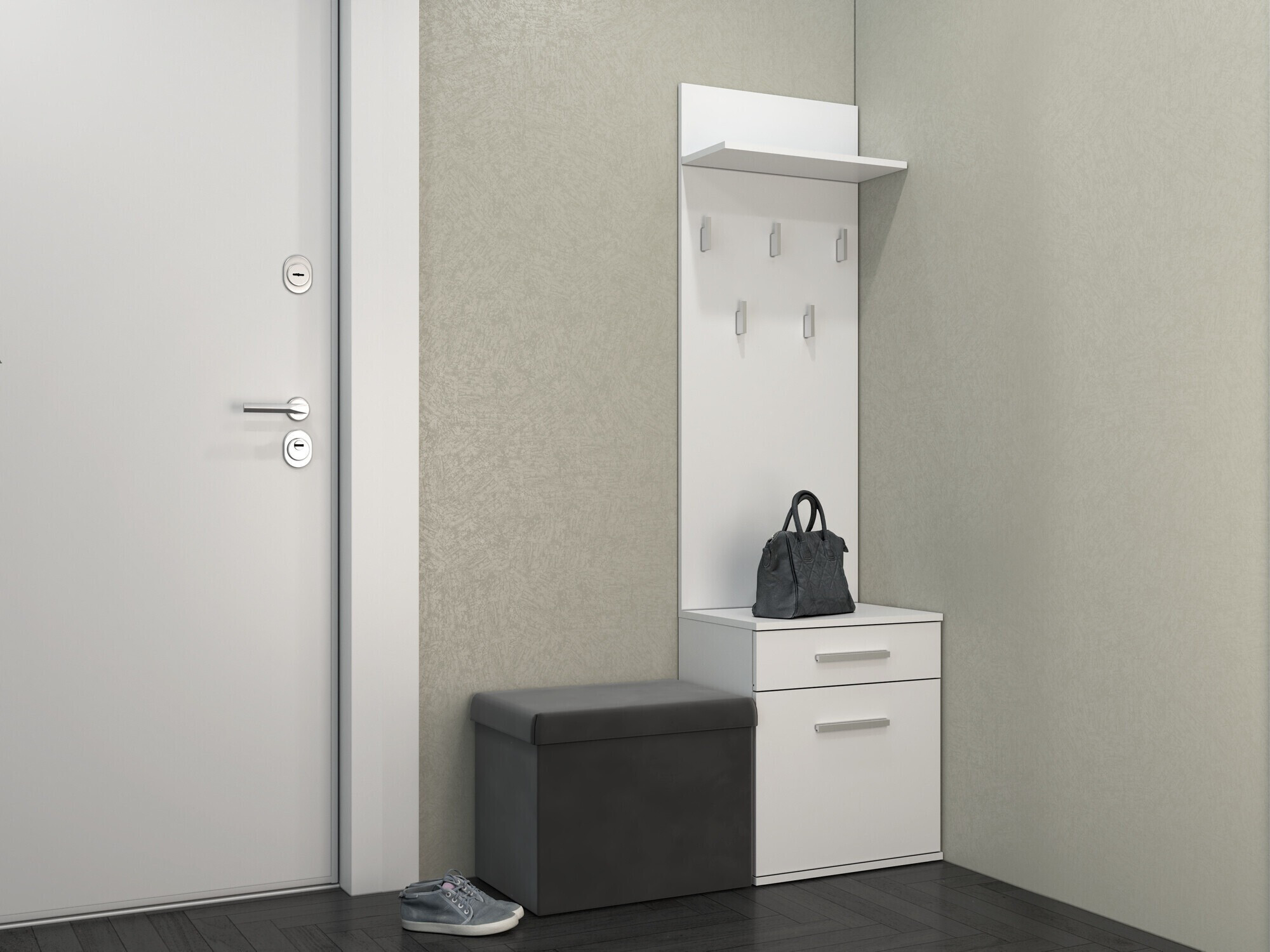 Σετ διαδρόμου Mandeville 129 (Ματ άσπρο)